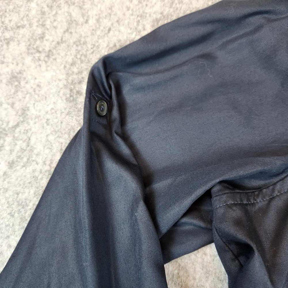 NWT Tommy Hilfiger Utility Shirt Women‎ XL Blue Lyocell Roll Tab Blouse Midnight - Picture 6 of 14